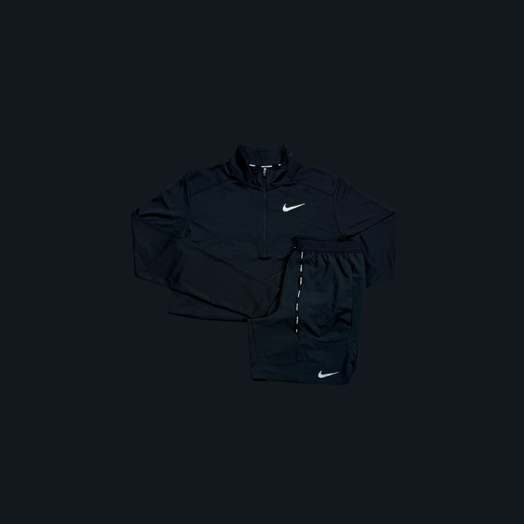 Nike Set | Black Pacer 1/4 Zip & Black Flex Stride 7in