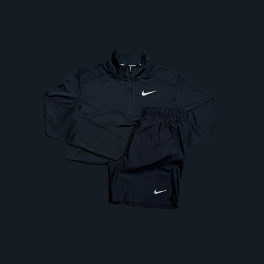 Nike Set | Black Pacer 1/4 Zip & Black Challenger 7in Shorts