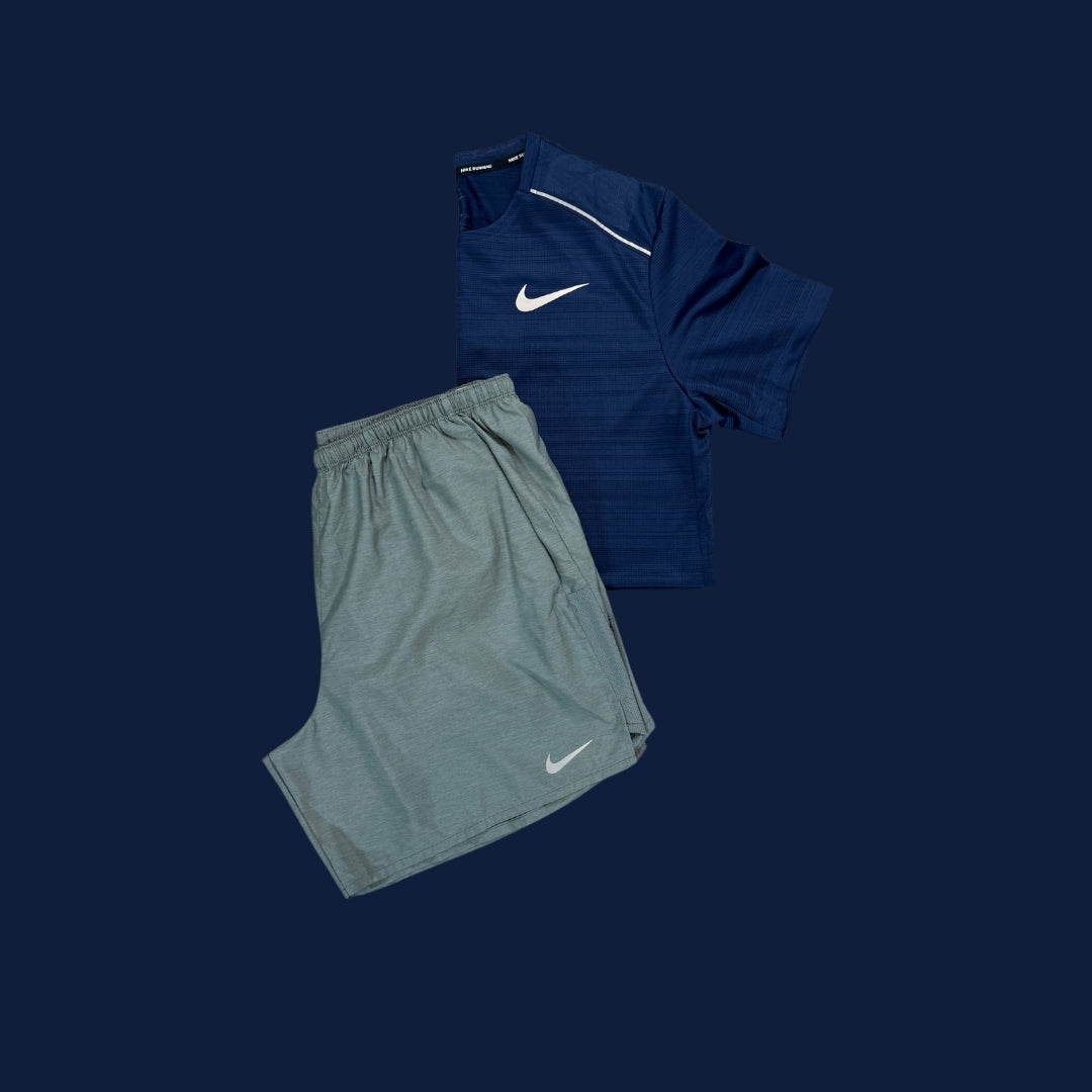 Nike Set | Navy Miler & Grey Challenger Shorts