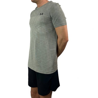 UA Seamless SS Tee - Grey/ Brown