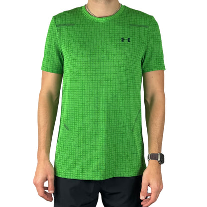 UA Seamless Grid Tee- Green