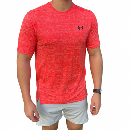 UA Tech Vent Jacquard Tee - Vivid Red