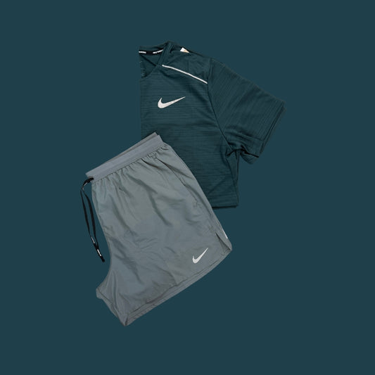 Nike Set | Deep Jungle Miler & Grey Flex Stride 5in