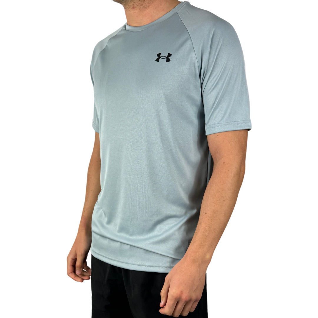 UA Velocity 2.0 Tee - Light Green/ Blue