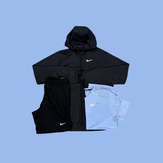 Nike Set | Essential Jacket, Black Challenger Shorts & Cobalt Bliss Miler