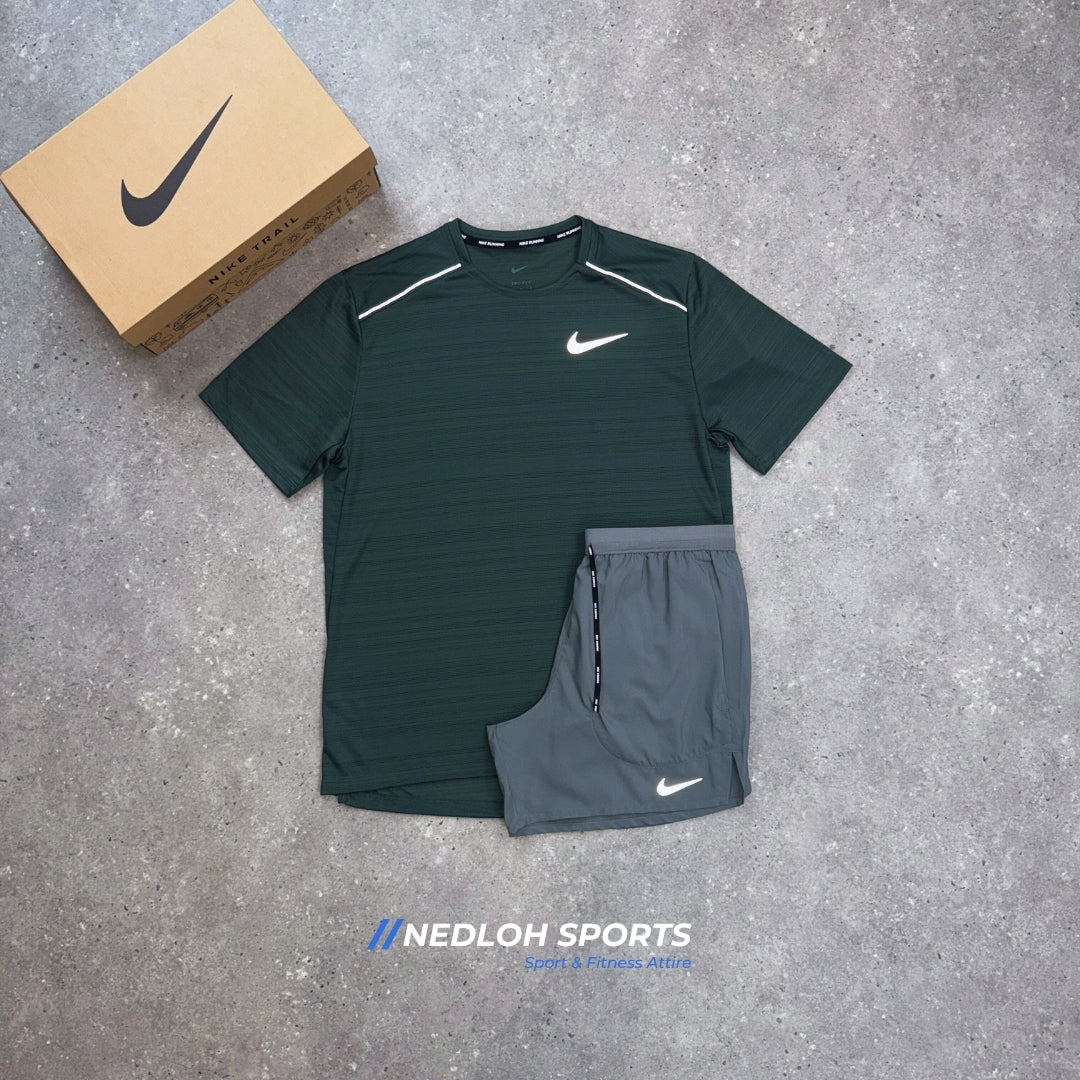 Nike Set | Vintage Green Miler & Grey Flex Stride 7in