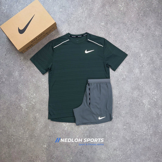 Nike Set | Vintage Green Miler & Grey Flex Stride 7in
