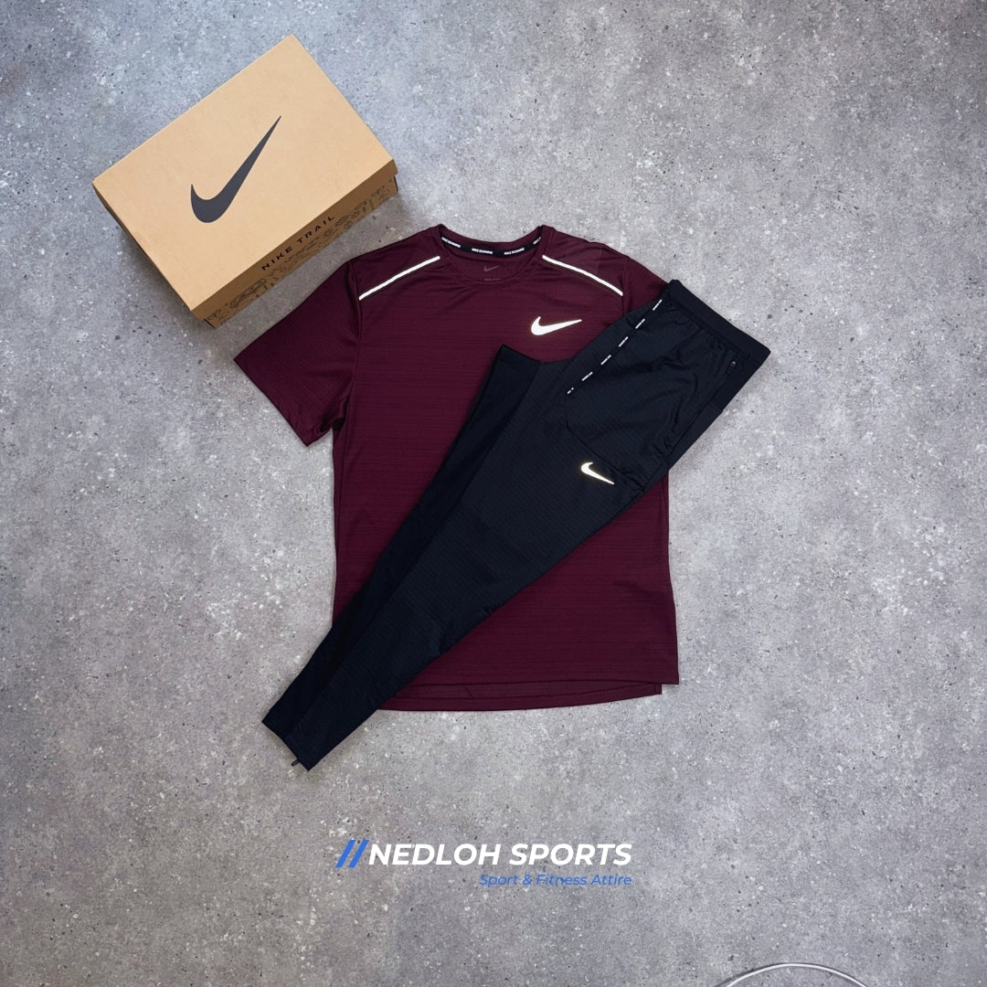 Nike Set | Midnight Maroon Miler & Black Phenom Bottoms