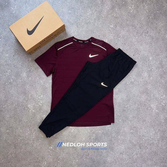 Nike Set | Midnight Maroon Miler & Black Challenger Trousers
