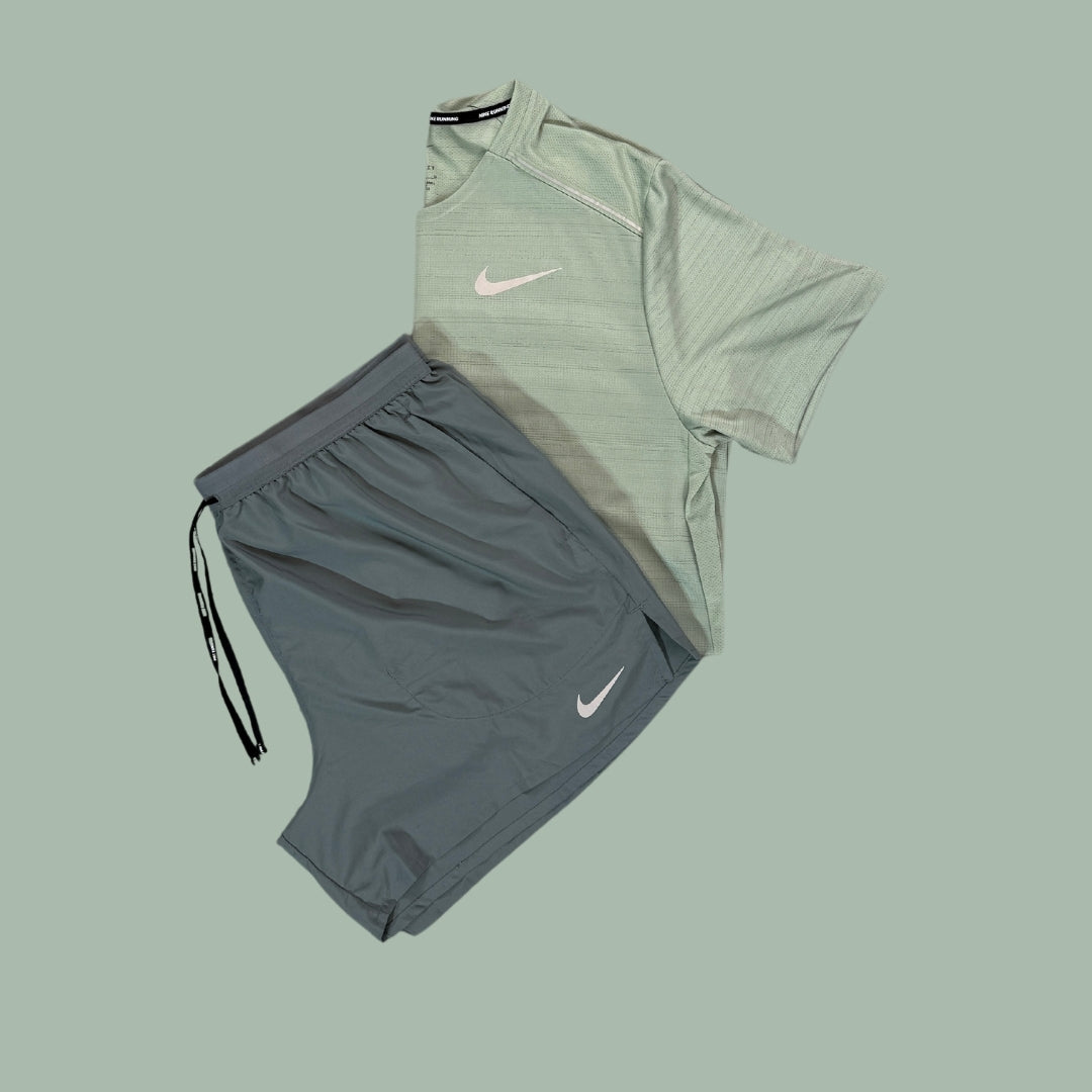 Nike Set | Jade Horizon Miler & Grey Flex Stride 5in