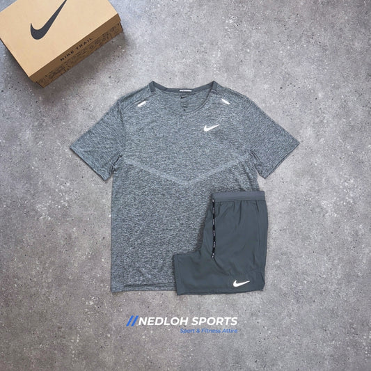 Nike Set | Iron Grey Rise 365 & Grey Challenger 7in Shorts