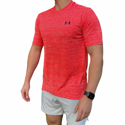 UA Tech Vent Jacquard Tee - Vivid Red