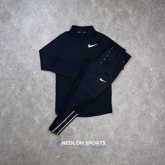 Nike 1/4 Zip Set | Black 1/4 Zip & Black Phenom Bottoms