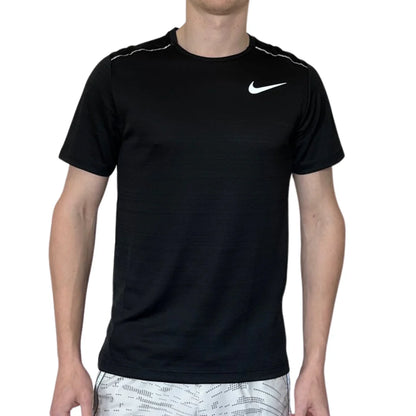 Nike Black Miler SS Shirt and Black Challenger 7inch Shorts