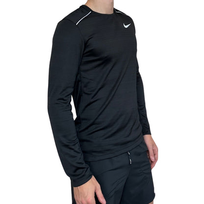 Nike Miler Long Sleeve Black – NEDLOH Sports - Main Image