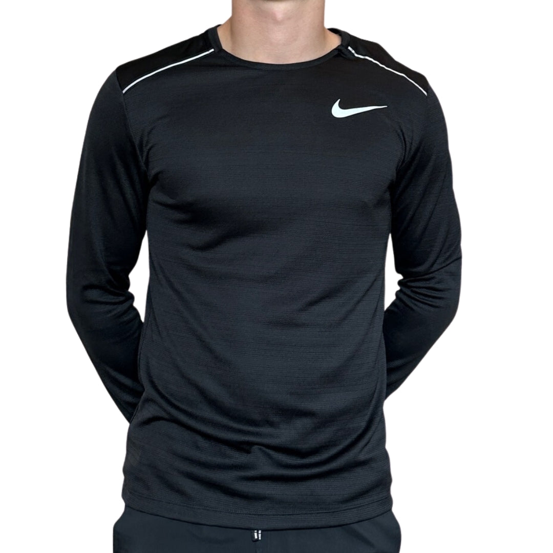 Nike Miler Long Sleeve Black – NEDLOH Sports