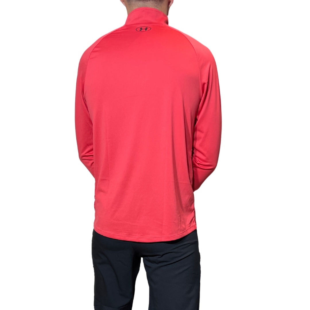 UA Velocity 1/4 Zip - Salmon Pink/Red