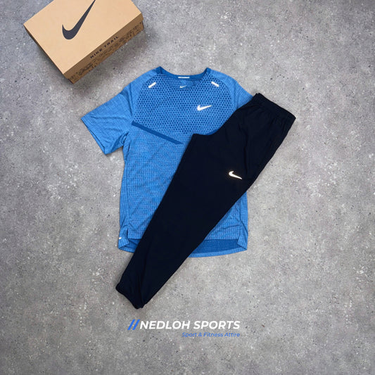 Nike Set | University Blue Techknit Tee & Black Challenger Trouser