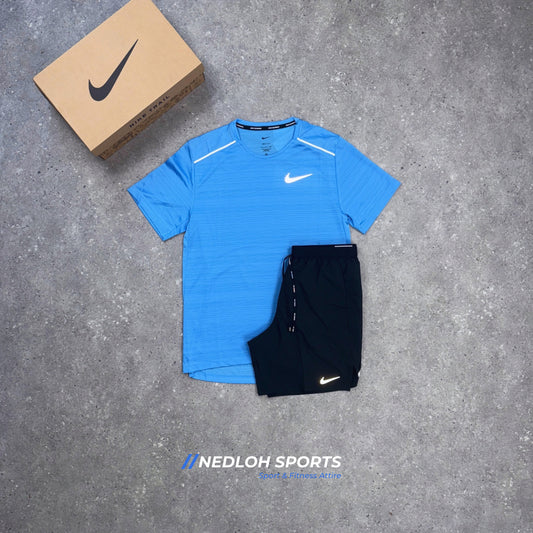 Nike Miler Set | University Blue Miler & Black Flex Strides Shorts 7in