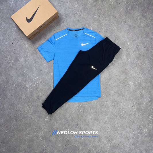 Nike Miler Set | University Blue Miler & Black Challenger Trouser