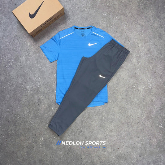 Nike Miler Set | University Blue Miler & Grey Challenger Trouser