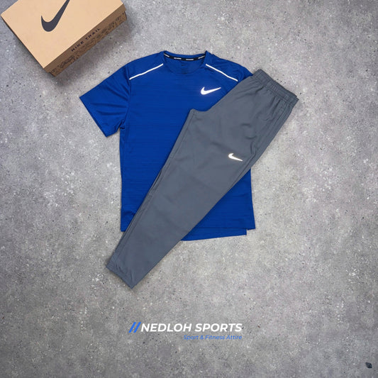 Nike Miler Set | Blue Miler & Grey Challenger Bottoms