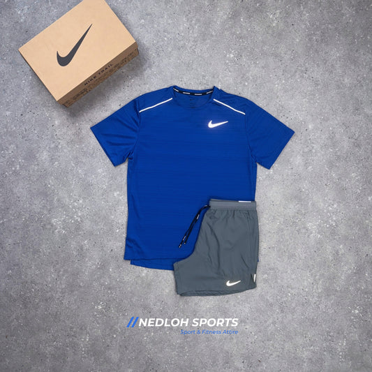 Nike Miler Set | Blue Miler & Grey Flex Strides 7in