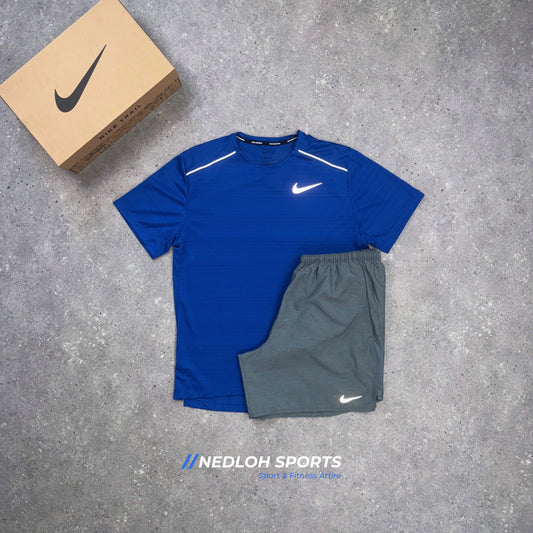 Nike Miler Set | Blue Miler & Grey Challenger 7in Shorts