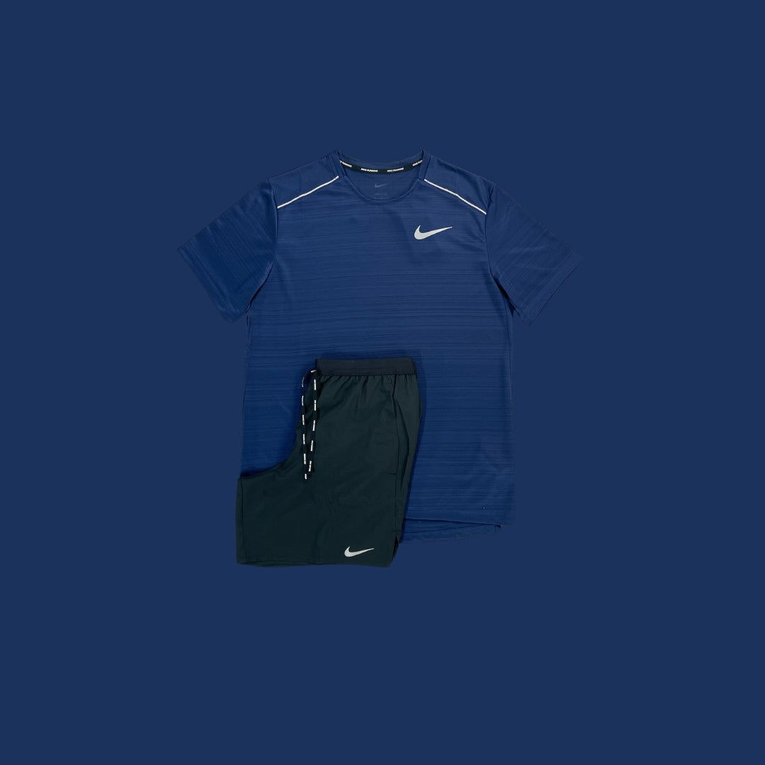 Nike Set- Navy Miler and Black Flex Stride Shorts 7in