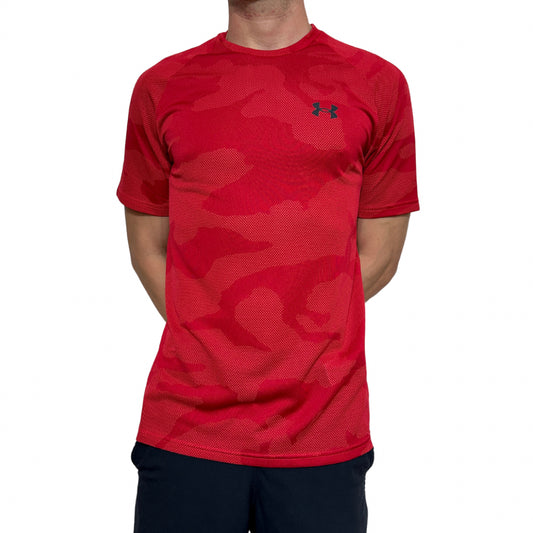 Under Armour SS Velocity Jacquard T-Shirt- Red