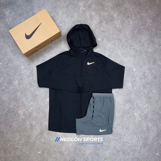 Nike Set | Black Essential Jacket & Grey Flex Stride 7in Shorts